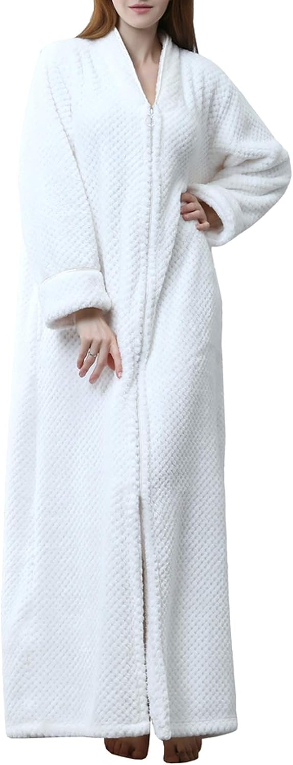 Ladies Fleece Full Length Dressing Gowns Winter Benin | Ubuy