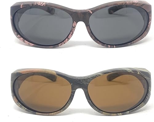 Incredible Bargains Gafas de sol polarizadas unisex con ajuste sobre gafas de sol de camuflaje