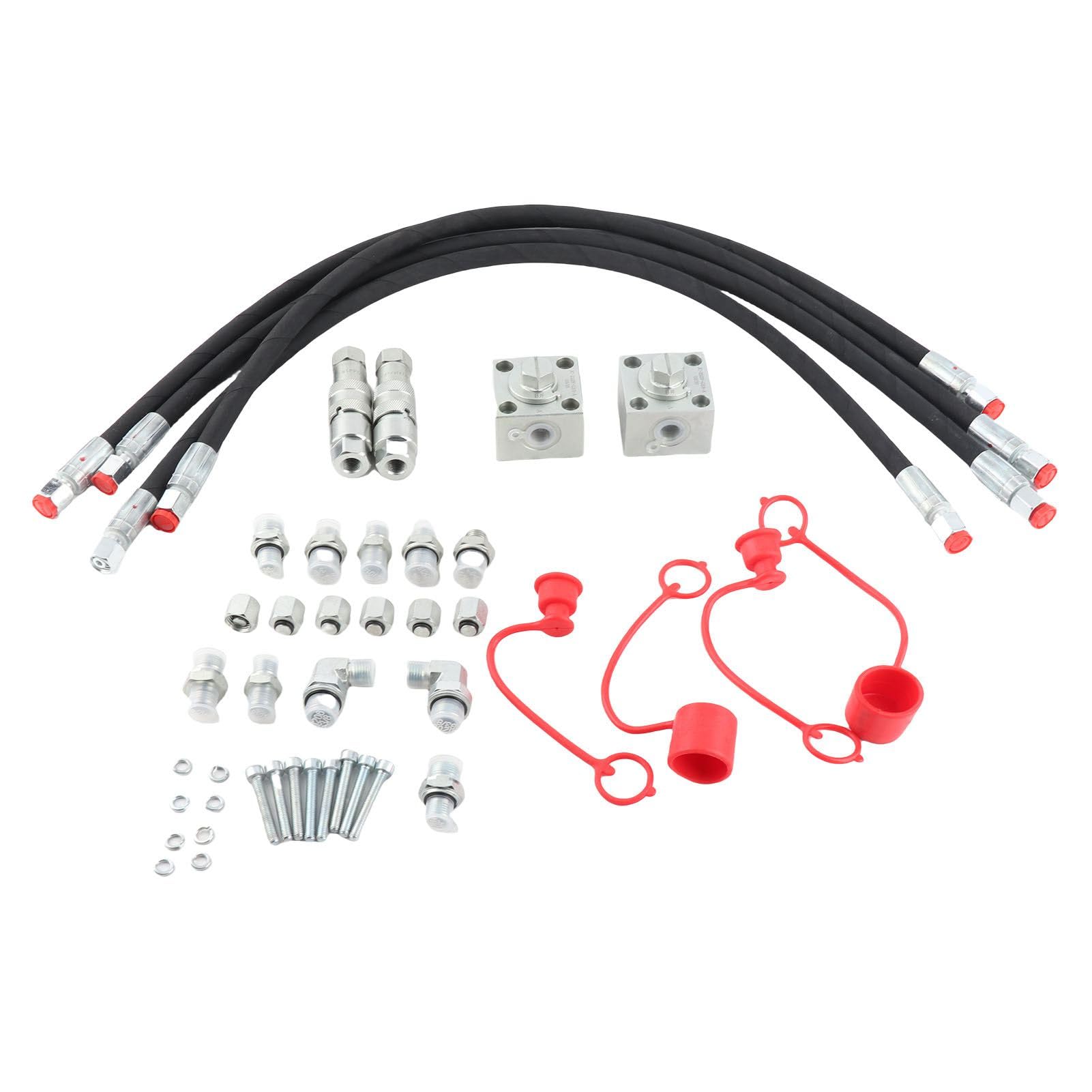 Valvola di Deflessione Idraulica 3 Percorsi 1-2 Tonnellate Mini Escavatori Cinesi 31" Tubi Connessioni Rapide Accessori