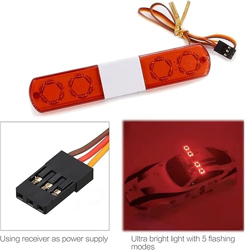 Miniatura 6 de WONFAST Luz LED circular ultra brillante de policía, lámpara estroboscópica de flash giratorio, 5 modos para 18 110 114 RC coche extinción de