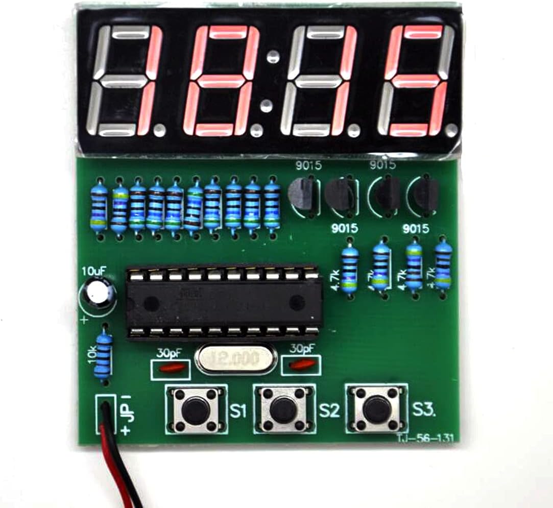 Gikfun C51 4 Bits Digital LED Electronic Soldering Clock Kits Electronic Practice Learning Board DIY Kit for Arduino EK1939