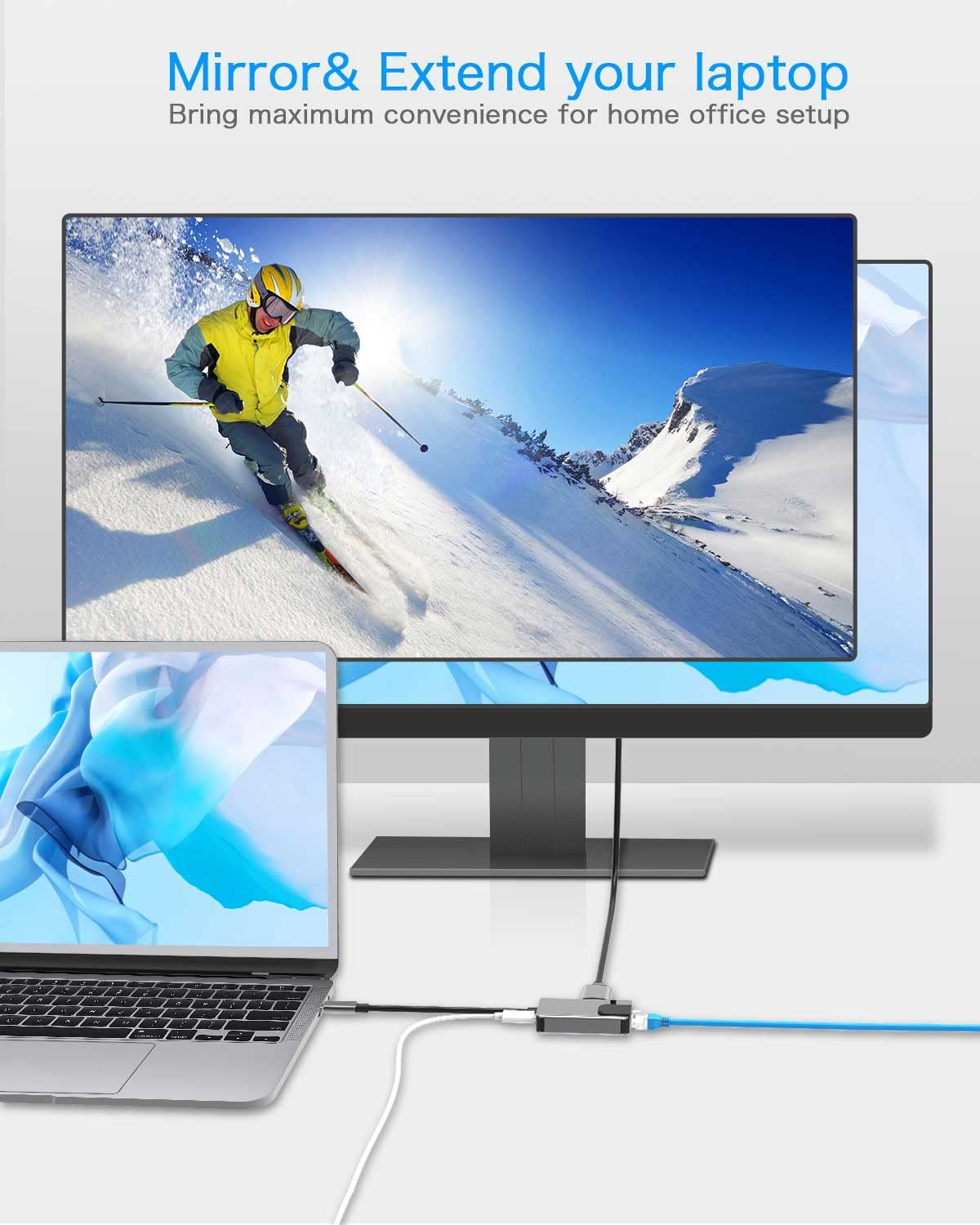 Adapter USB C Hub Ethernet HDMI, koncentrator 3 w 1 typu C z 4K HDMI, port Ethernet, porty PD 100 W do MacBook Pro 2020/2019, Macbook Air 2020, iPad Pro 2020, Surface Go, XPS i więcej
