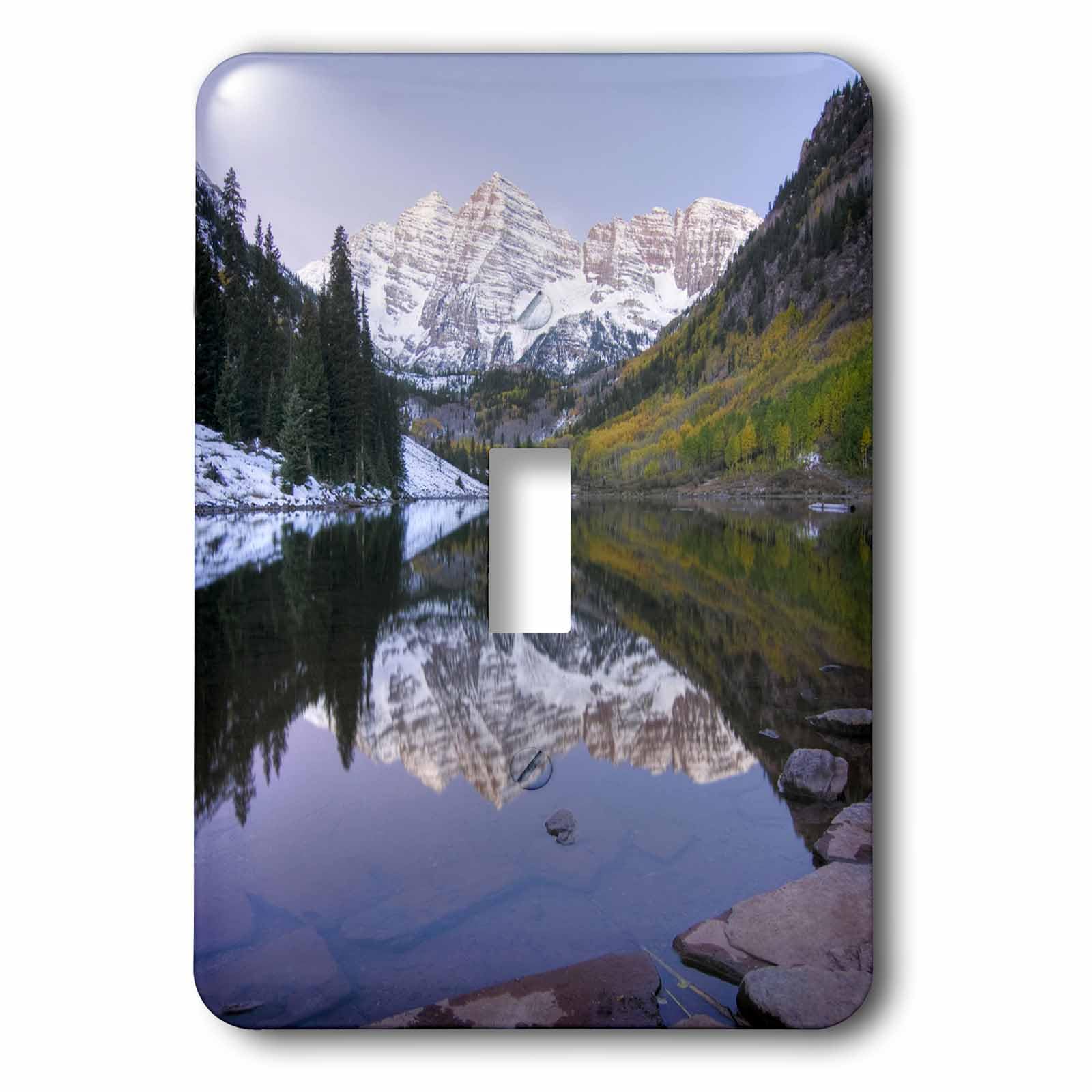 Interrupteur Maroon Bells Aspen Colorado pour une ambiance chalet de montagne dans le salon