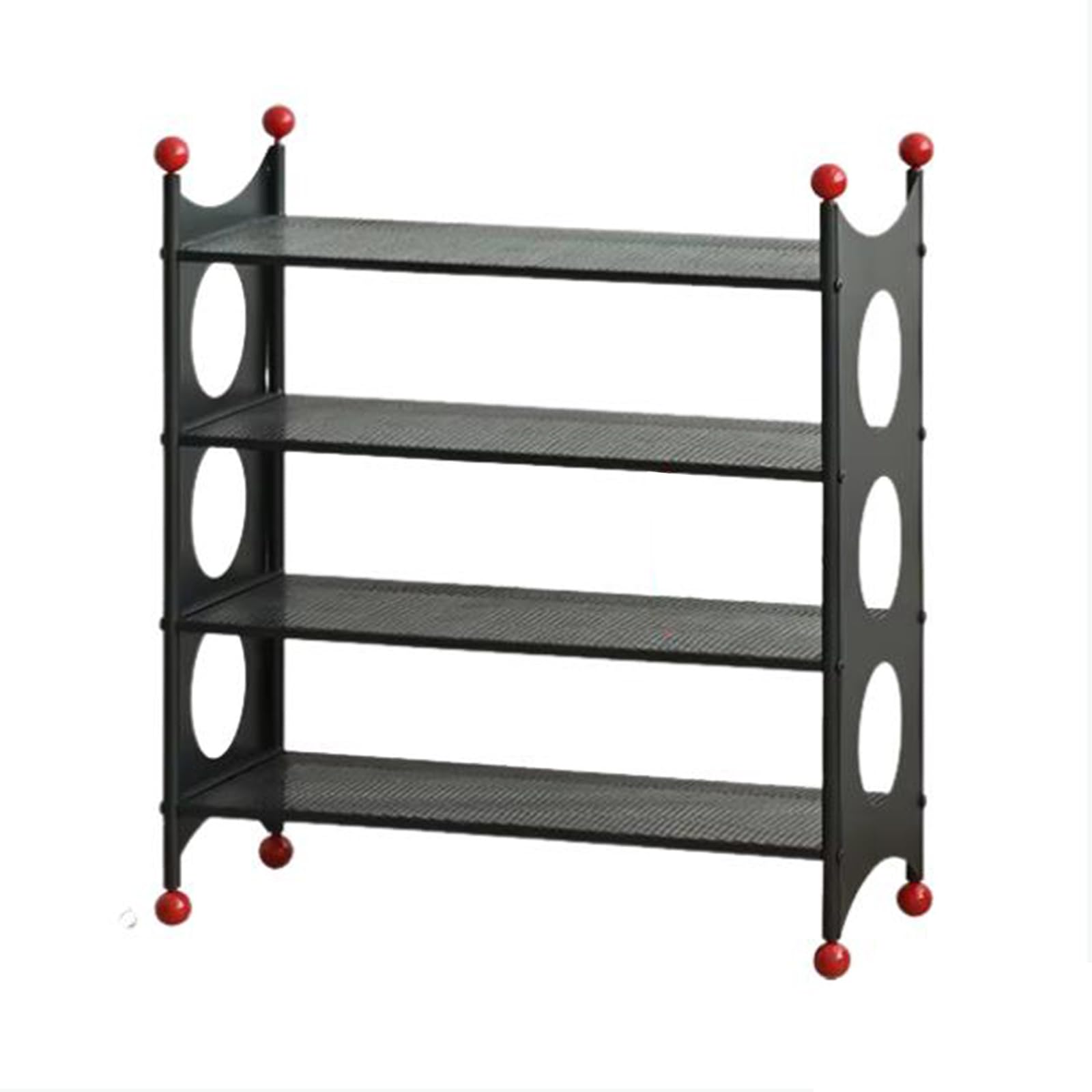 Étagère à chaussures de 4 niveaux avec finitions en métal stable