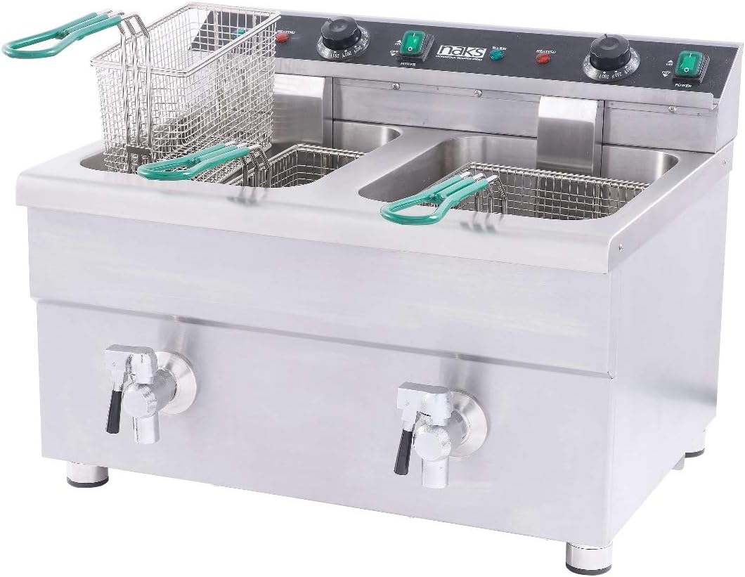 HoodMart B07G6HQ8L9 IFD-30 30 lb ETL Listed Commercial Induction Countertop Fryer, 30-Pound, Silver