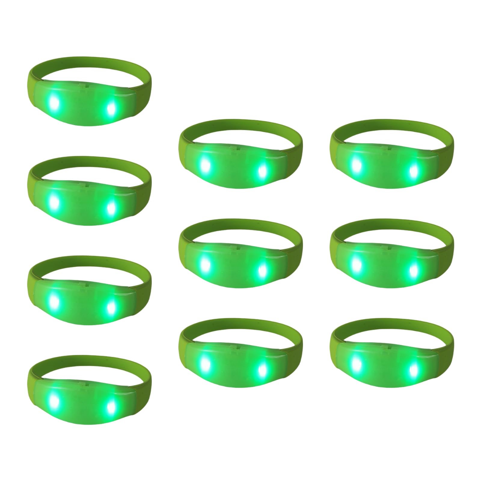 OSNIYAW 10pcs Voice Activated Wristbands Glowing Bracelets for Birthdays and Raves Flashing Wrist Bands Party Accessories LED Wristbands
