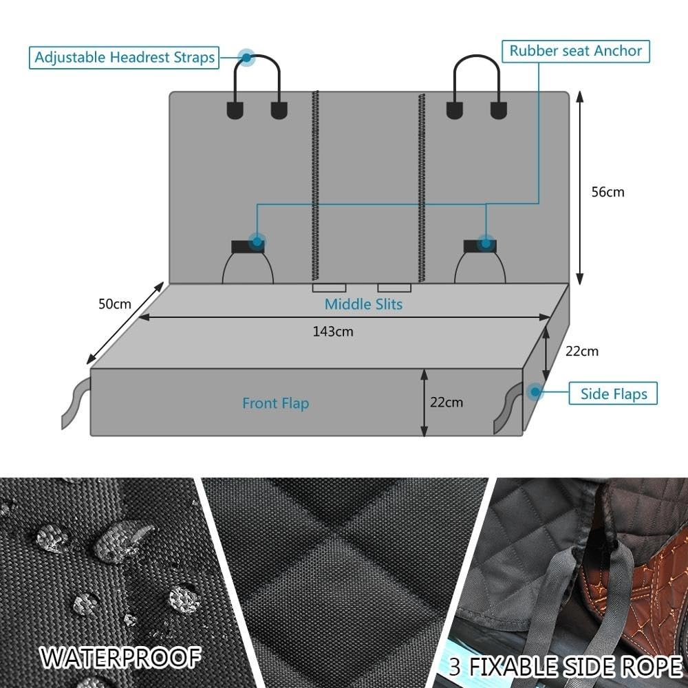 ochraniacz samochodowy Pokrowiec na siedzenie dla psa Poduszka na fotelik samochodowy dla zwierząt Tylna mata pod plecy Pet Travel Cat Dogs Cushion Protector Pokrowiec na siedzenie(2)