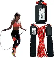 Corda de Pular Profissional com Contador Automático Treino Funcional Ginastica Treinamento Esportivo Artes Marciais Cabo Não Escorrega Academia Iniciante Adulto Velocidade Fitness Esporte Conta Giro