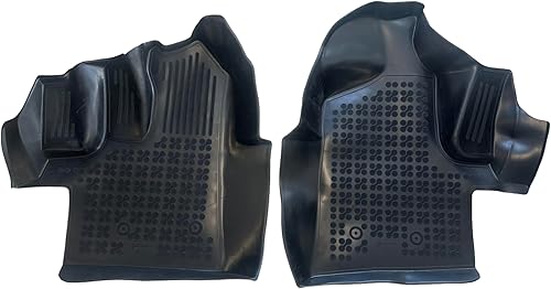 Rezaw Plast - Tapetes de goma para todo tipo de clima, para Ford Transit 2015-2023, para suelo de vinilo, sin ganchos de suelo, compatibles y 150