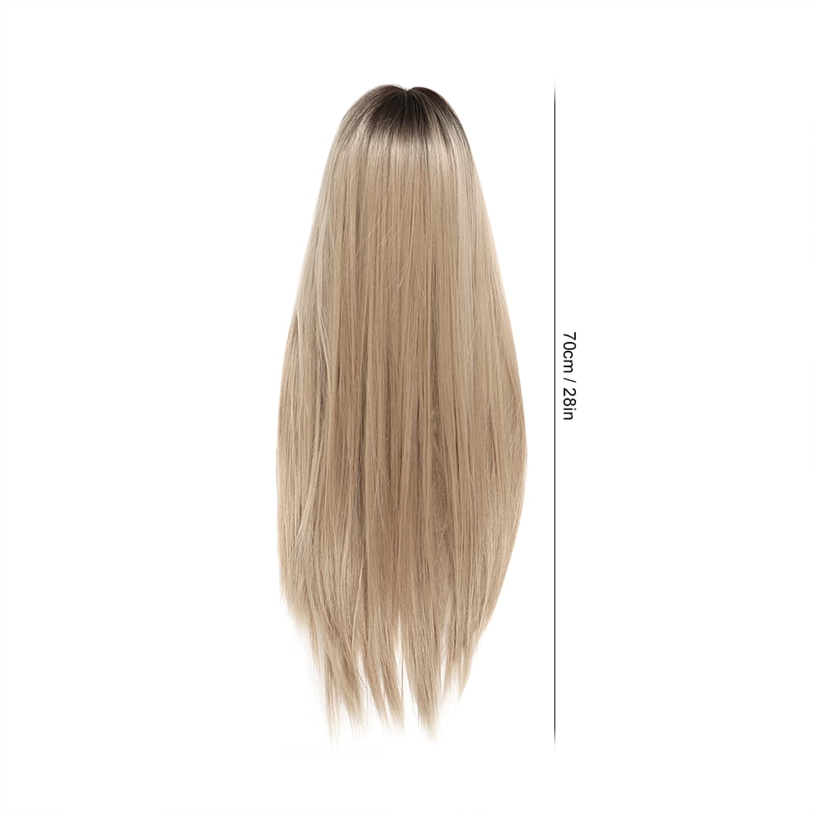 Blond peruka z ludzkich włosów, blond peruka z koronkowym frontem, peruka z prawdziwymi włosami z koronkowym frontem, długie proste blond syntetyczne włókno odporne na wysoką temperaturę, MQF288 1 dla