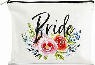 Bridal Shower Gifts Bachelorette Gifts Bachelorette Party Favors Wedding Gifts Engagement Gifts Bride Gifts Bride Makeup Bag Miss to Mrs Bride to be Gifts Cosmetic Bag (Blue-Pink)