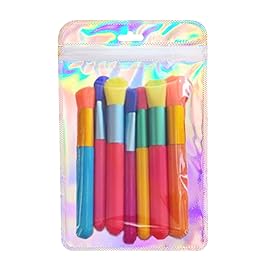 50pcs Resealable Holographic Bags Large Plastic Packaging Pouches Candys Sample Bag Clear Smell Proof Ziplock Bags Cosmetic Packaging for Small Business 5.5x9.6inch