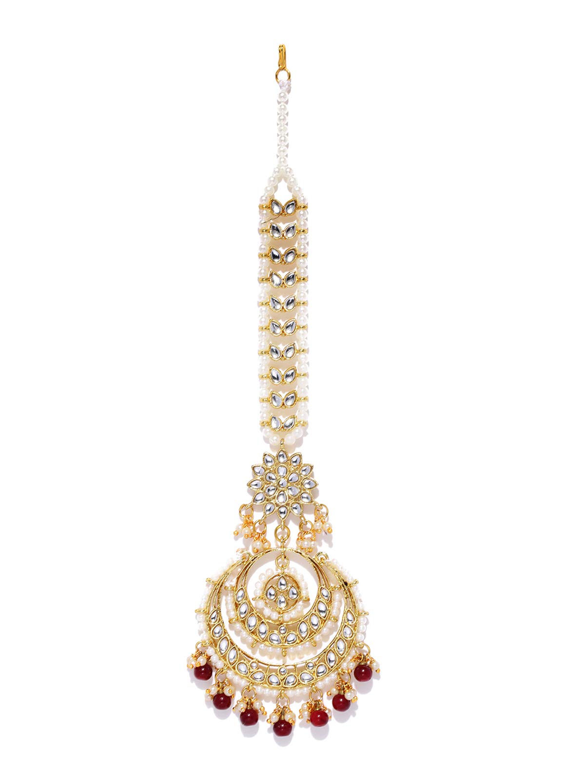 Zaveri Pearls Gold Tone Kundan and Pearls Traditional Maangtikka for Women-ZPFK9006 (B07XGLZWN2) Amazon Price History, Amazon Price Tracker