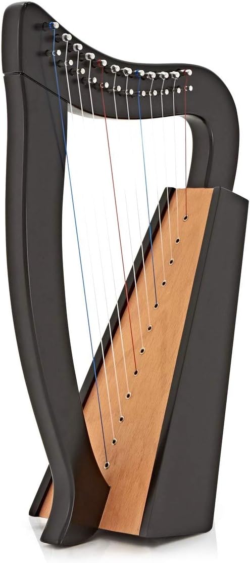 12 String Harp by Gear4music, Black