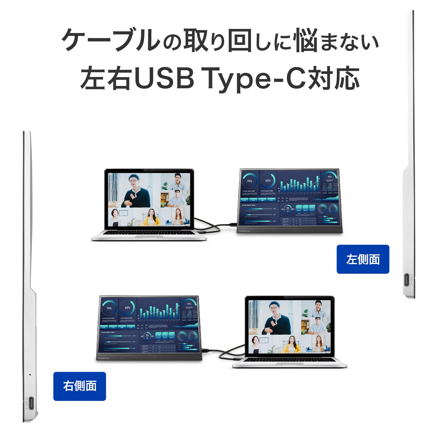 Amazon.co.jp: IODATA モバイルモニター 14インチ 1920×1080 HFSパネル