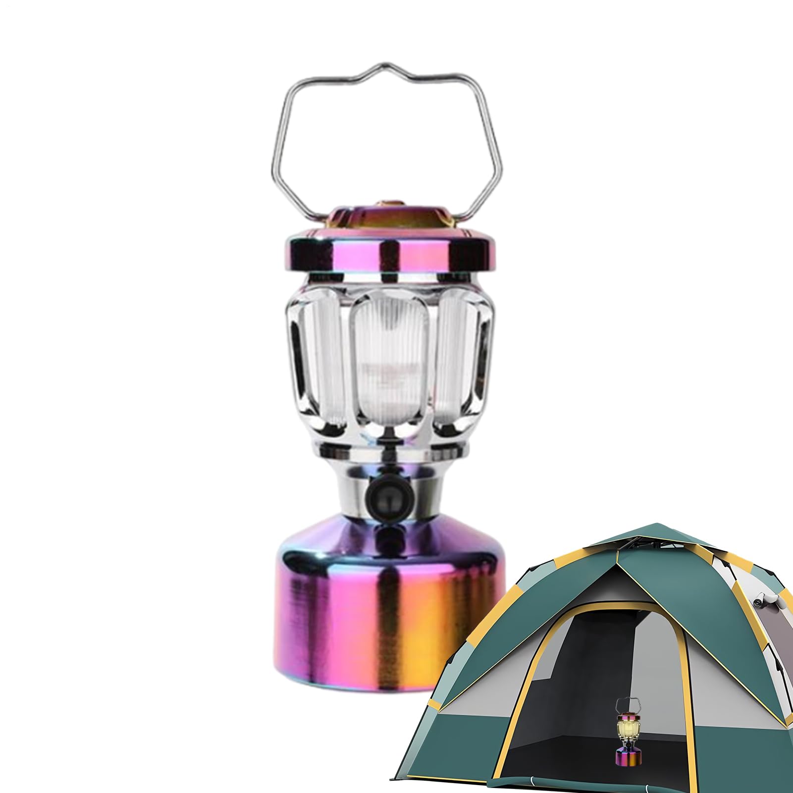 Linterna de campamento portátil – Iluminación exterior alimentada por | pilas, linterna LED impermeable | Luz nocturna recargable para establos de caballos, cobertizos de jardín, cabañas de senderi
