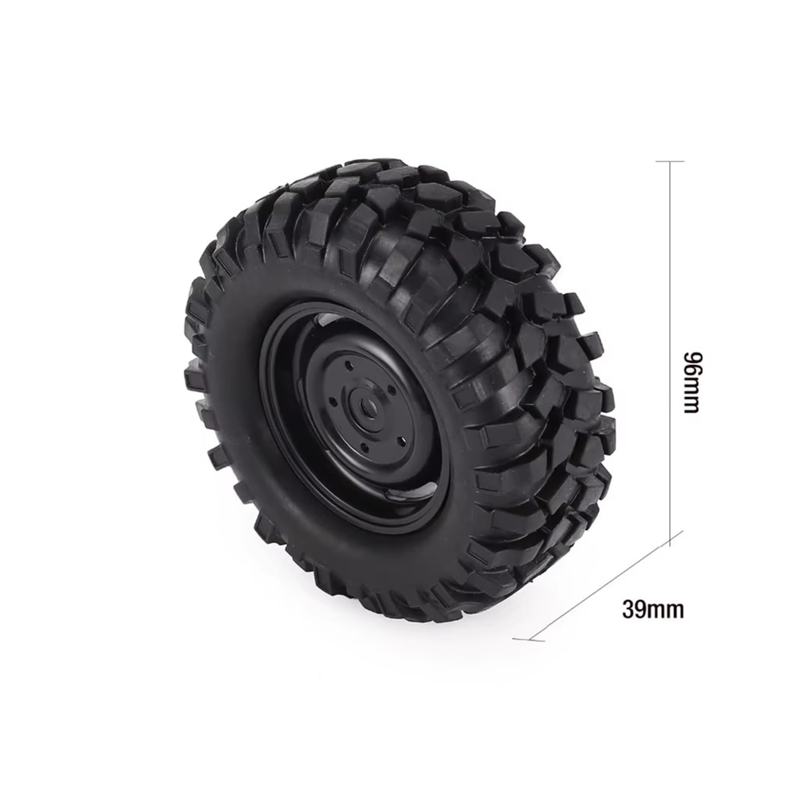 RC Neumático Coche para HSP para Redcat para Traxxas para TRX4 para AXIAL para SCX10 4 Piezas, 96 Mm,1,9 Pulgadas, 12 Mm, Llantas Y Neumáticos Hexagonales para Coche RC Crawler 1/10