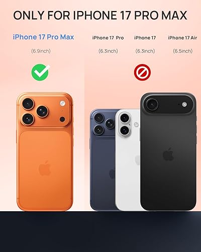 Miniatura 7 de Lanhiem Funda magnética para iPhone 17 Pro Max, IP68 impermeable, a prueba de polvo, compatible con Magsafe, protector de pantalla integrado, cuerpo