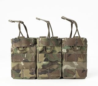 EmersonGear 7.62 Triple Open Top Magazine Pouch,Elastic Bungee Molle System - EMERSONGEAR