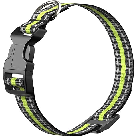 FunniPets Nylon Dog Collar Adjustable Collar for Dogs, Green Cover
