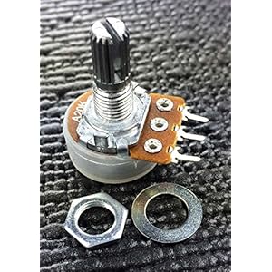DIYPedalGearParts ® 5x potentiometer logarmic A20K 16 mm boom 6-6,3 mm