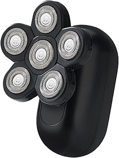 Máquina de barbear elétrica para corpo masculino Six-Bade Shaver de cabeça multifuncional LCD Conjunto de aparador de cabelo para aparador de cabelo Lavagem corporal,Barbeador elétrico,Cabeça Six-Bade,Display digital LCD,Conjunto de barbear Black