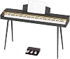 88 Keys Weighted Keys Digital Keyboard Piano with Adjustable Light, Full Size Hammer-action Electronic Piano Keyboard,3 Pedal,Full-featured Keyboard for Beginner,Kids,Adults,Black