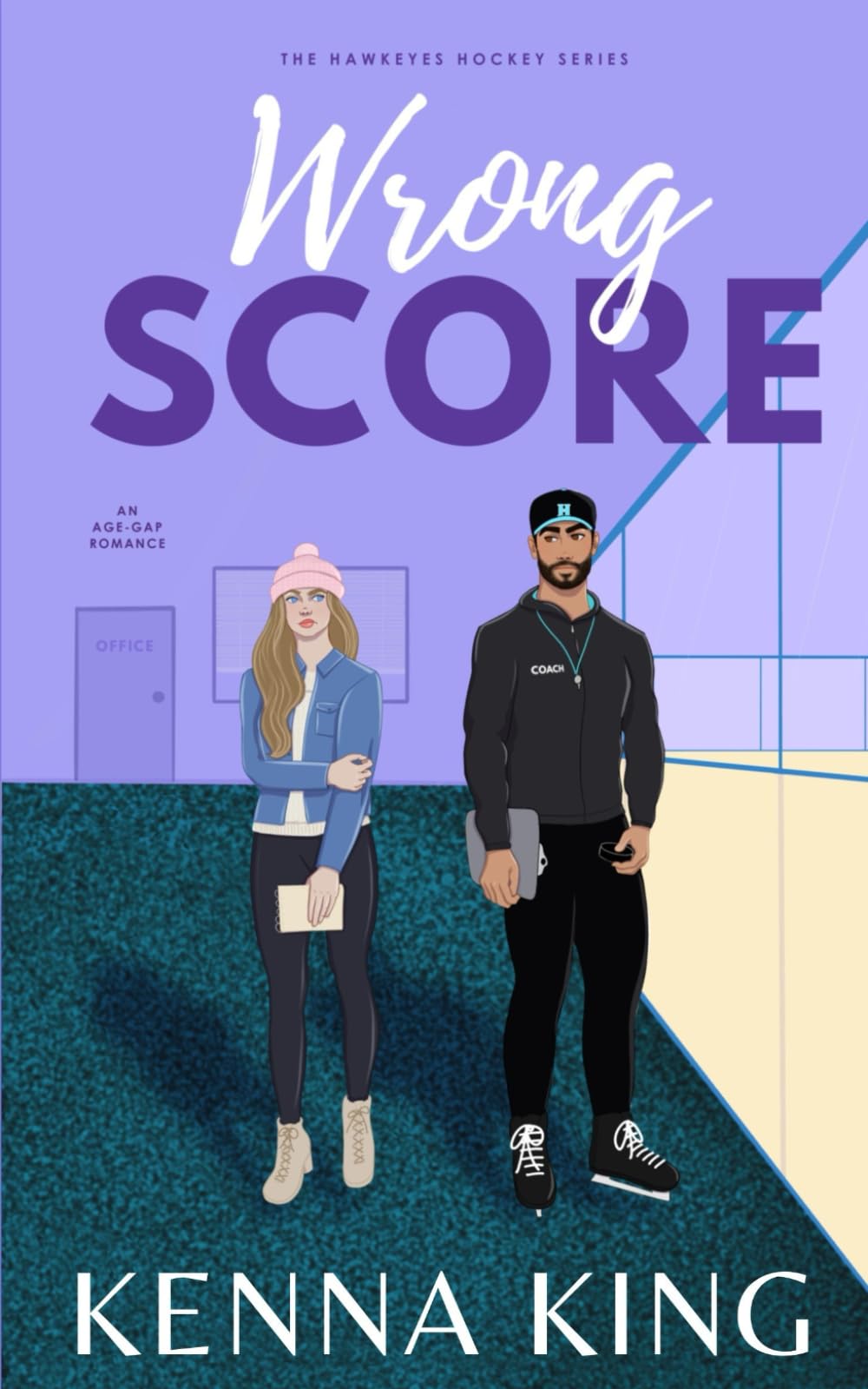Wrong Score: An Age Gap Hockey Romance (The Hawkeyes Hockey Series)
