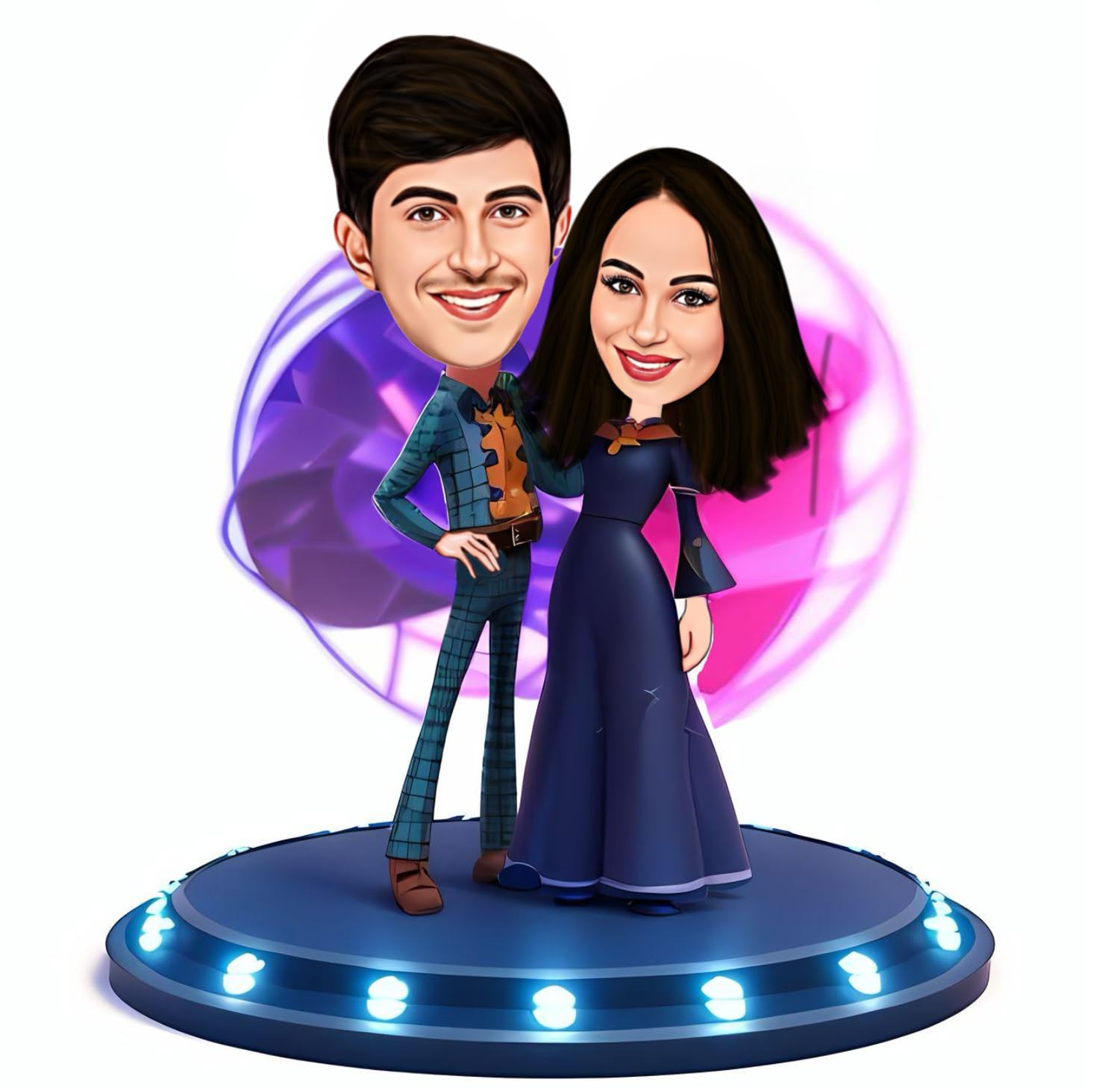 Adesh Anusaar ® Customised Caricature Personalized Gifts for Couple 10inch with Cusomised Back Stand (TOON16) (B0DFWSHXPR) Amazon Price History, Amazon Price Tracker