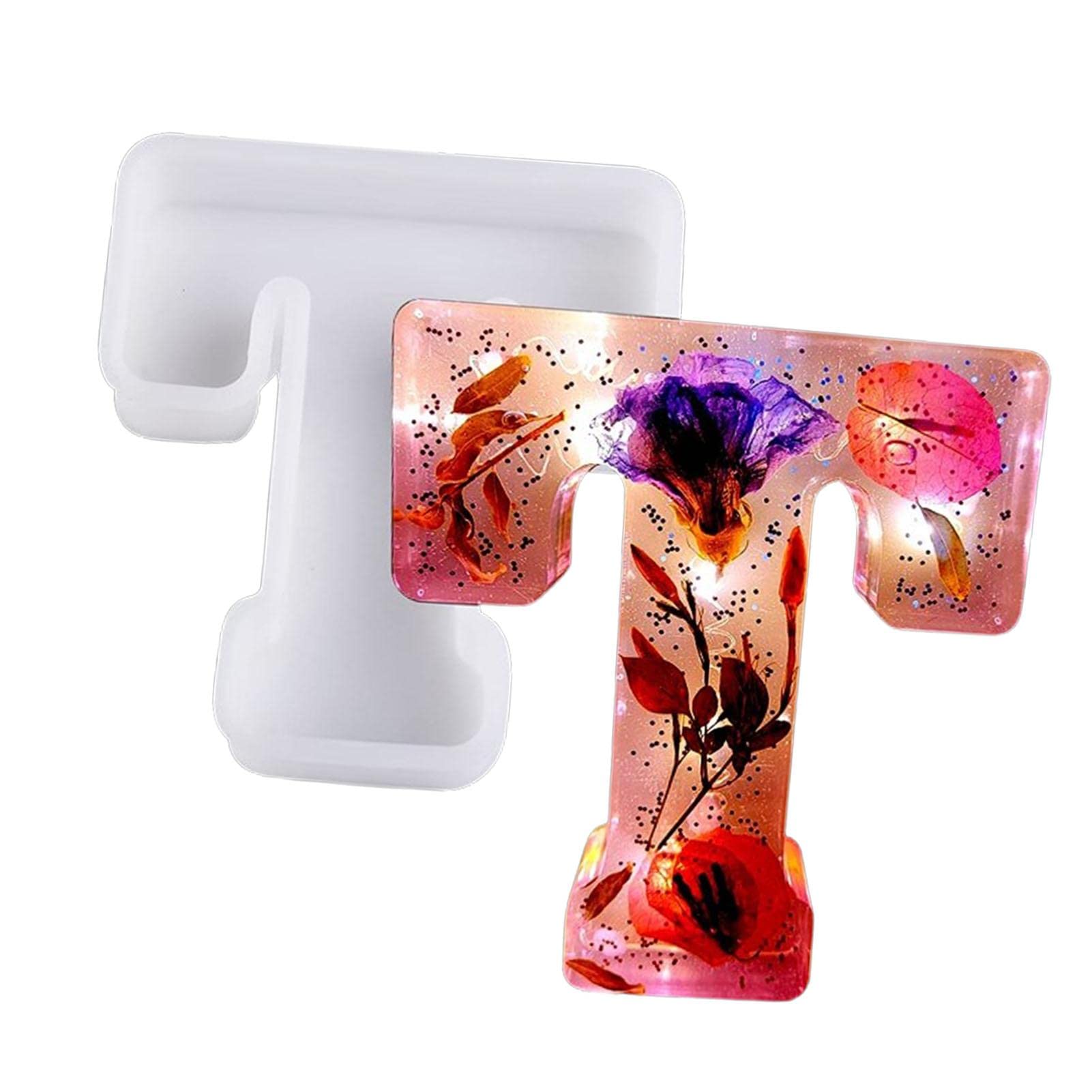 Eayoly Large Alphabet Resin Mould | Resin Casting Letter Moulds - Single Letter Epoxy Resin Mould for Making Candles, Cakes, Soap, Jewelry, Resin Craft, Cake Decoration
