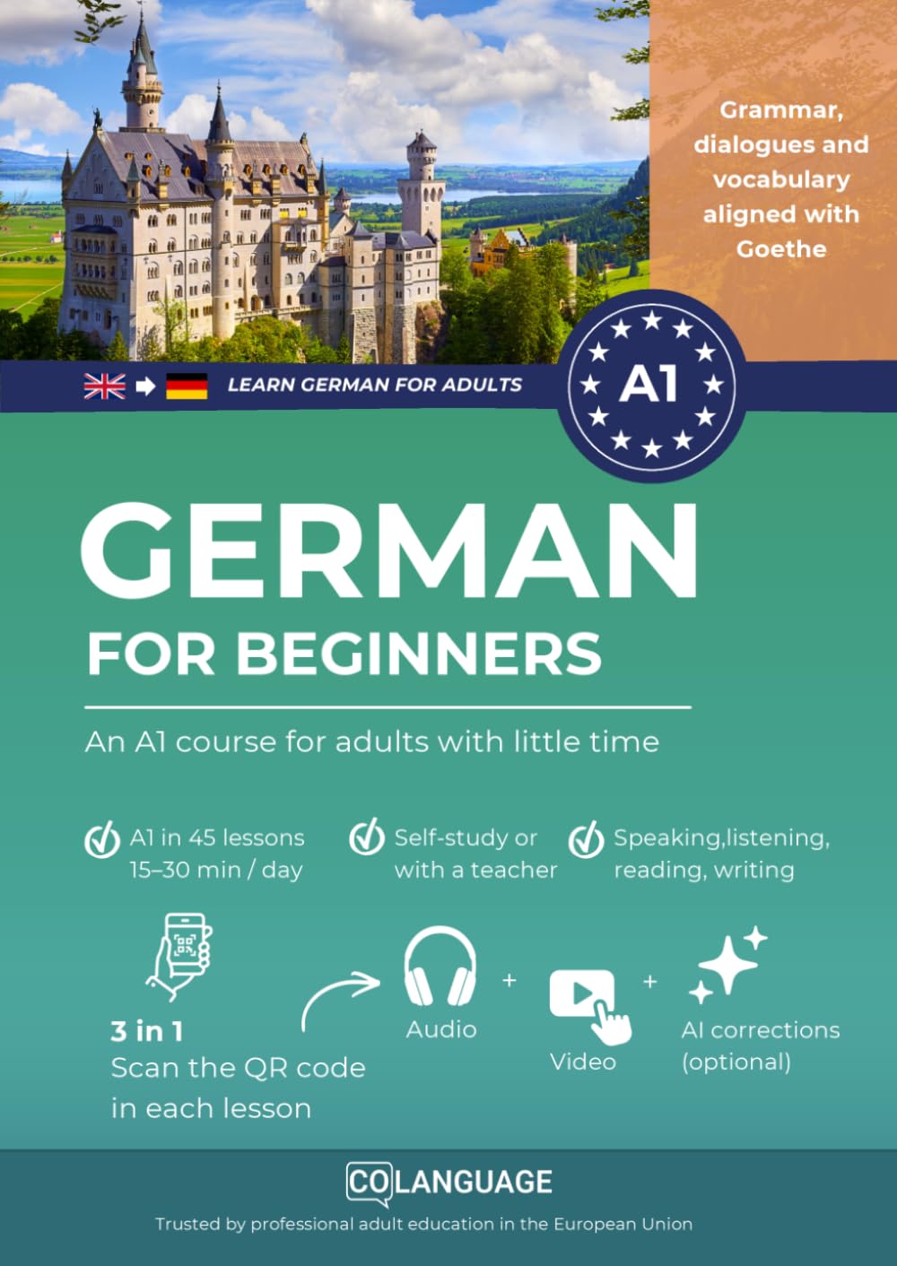 German for beginners - An A1 course for adults with little time: Learn German with dialogues, audio, grammar, video and an app! For self-study, usage ... preparation.: 1 (Learn German for adults)