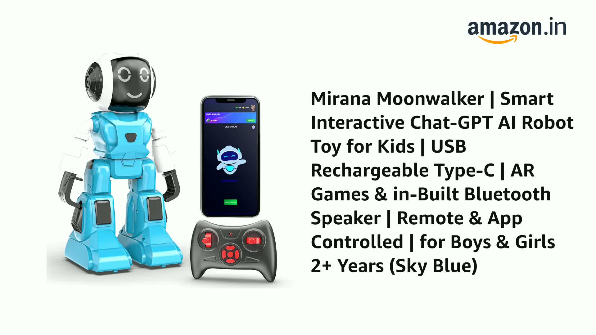 Buy Mirana Moonwalker | Smart Interactive Chat-GPT AI Robot Toy