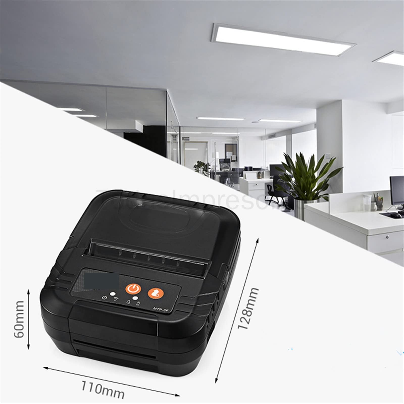 Stampante Palmare Portatile, Stampanti termiche for ricevute Bluetooth portatili wireless da 80 mm SDK gratuito for Android e iOS Nessun bisogno di inchiostro o toner Recibos Impresoras ,per Logo/Imma