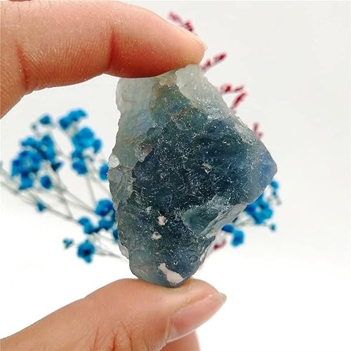 Miniatura 3 de Meditation Home - Piedra natural de fluorita áspera de cristal de cuarzo, adornos de piedra de cristal original de 3 a 2.4in (1.06-1.76oz)