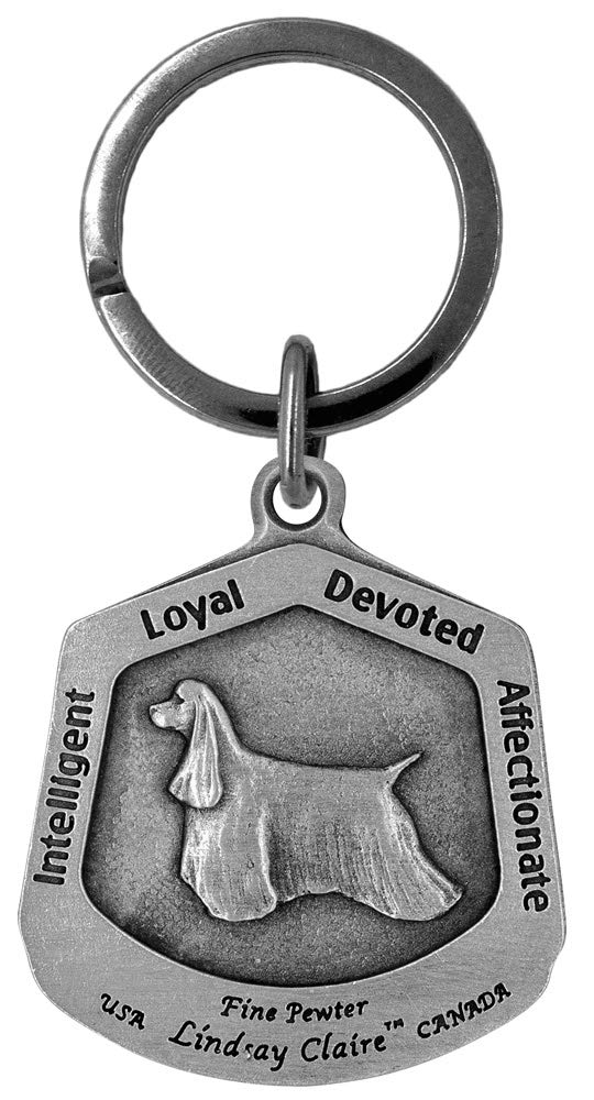 Hampshire Pewter Cocker Spaniel Dog Keychain