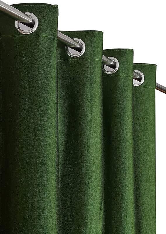 Buy FabFabriX Premium Plain Solid Room Darkening Long Door Eyelet ...