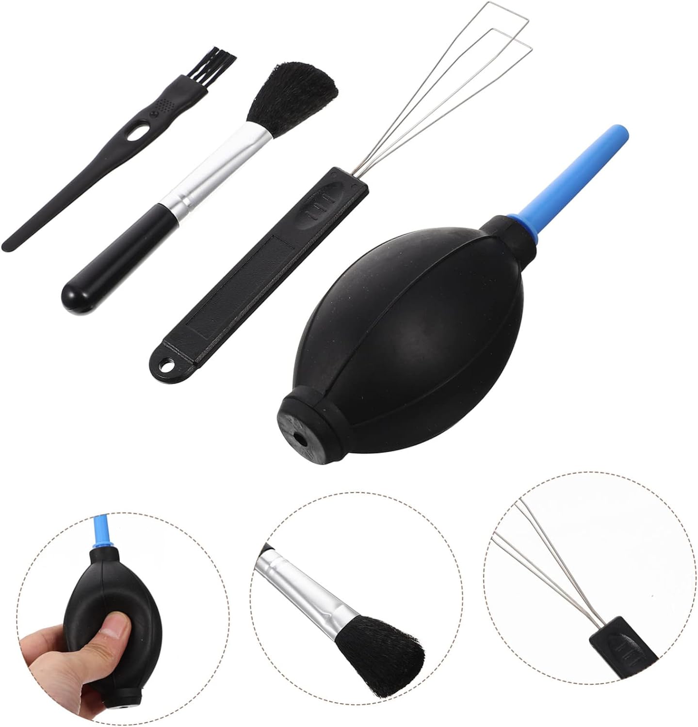 Didiseaon 5sets Professional Keyboard Cleaning Kit for Dust Puller Tool Keycap Puller Easy Use Cleaning Accessory for Computers Keyboards Cameras Electronics