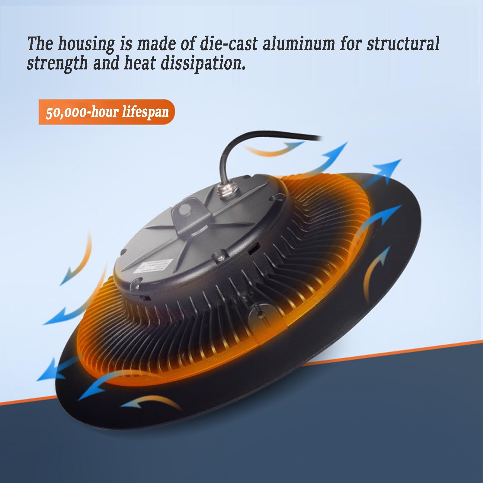 UFO LED High Bay Light 100W 150W 200W 6 Pack ETL CE UL Listed 6000K 22000LM High Bay — view 5