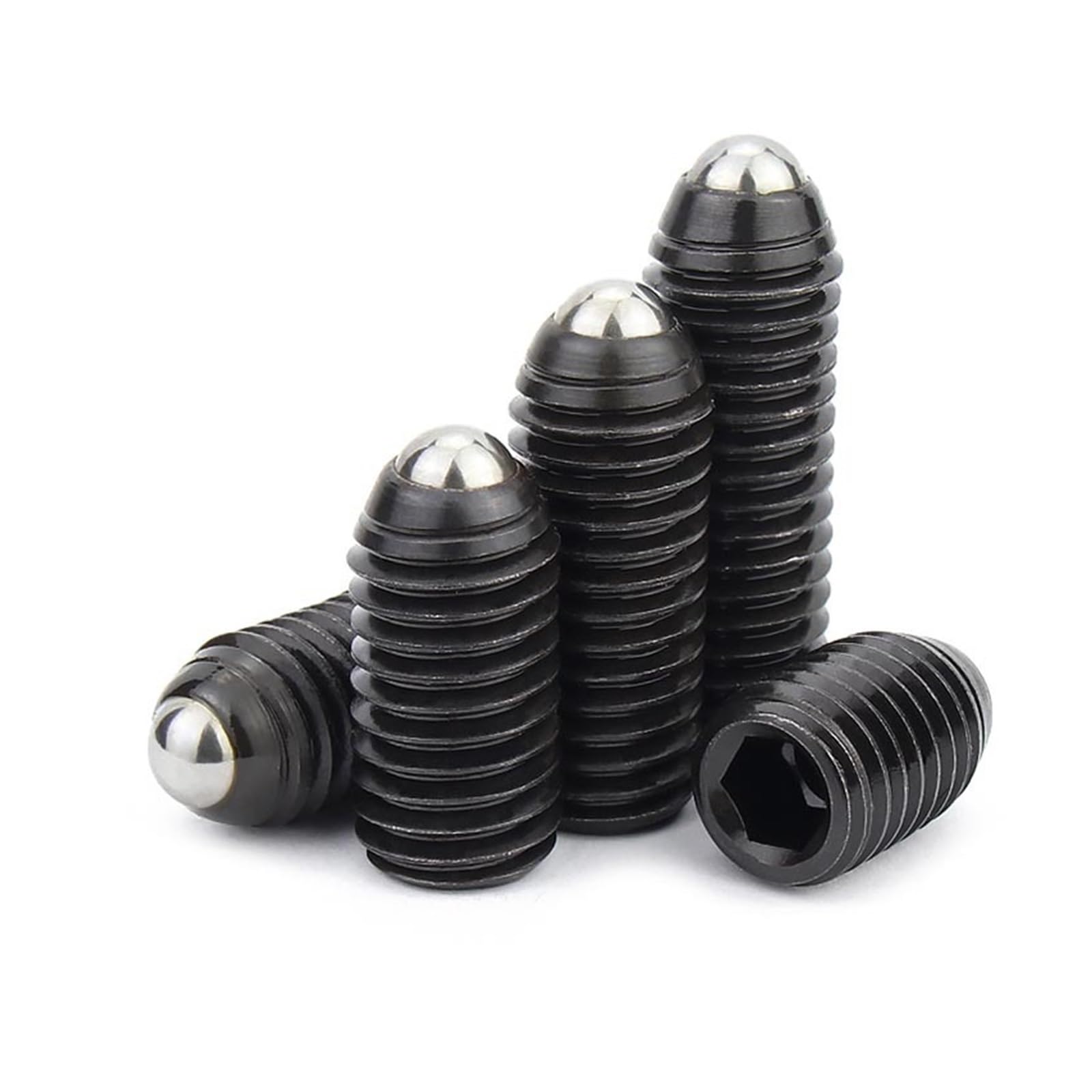 Alloy Steel Hex Spring Ball Plunger Set Screw | Black M3-M16 for Mechanical Fixing: Industrial Hardware(M5x12mm)