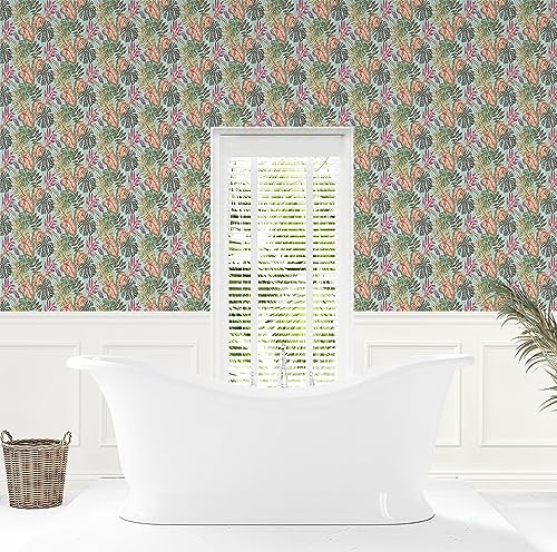 Papier peint repositionnable Tommy Bahama pour masquer un mur abîmé