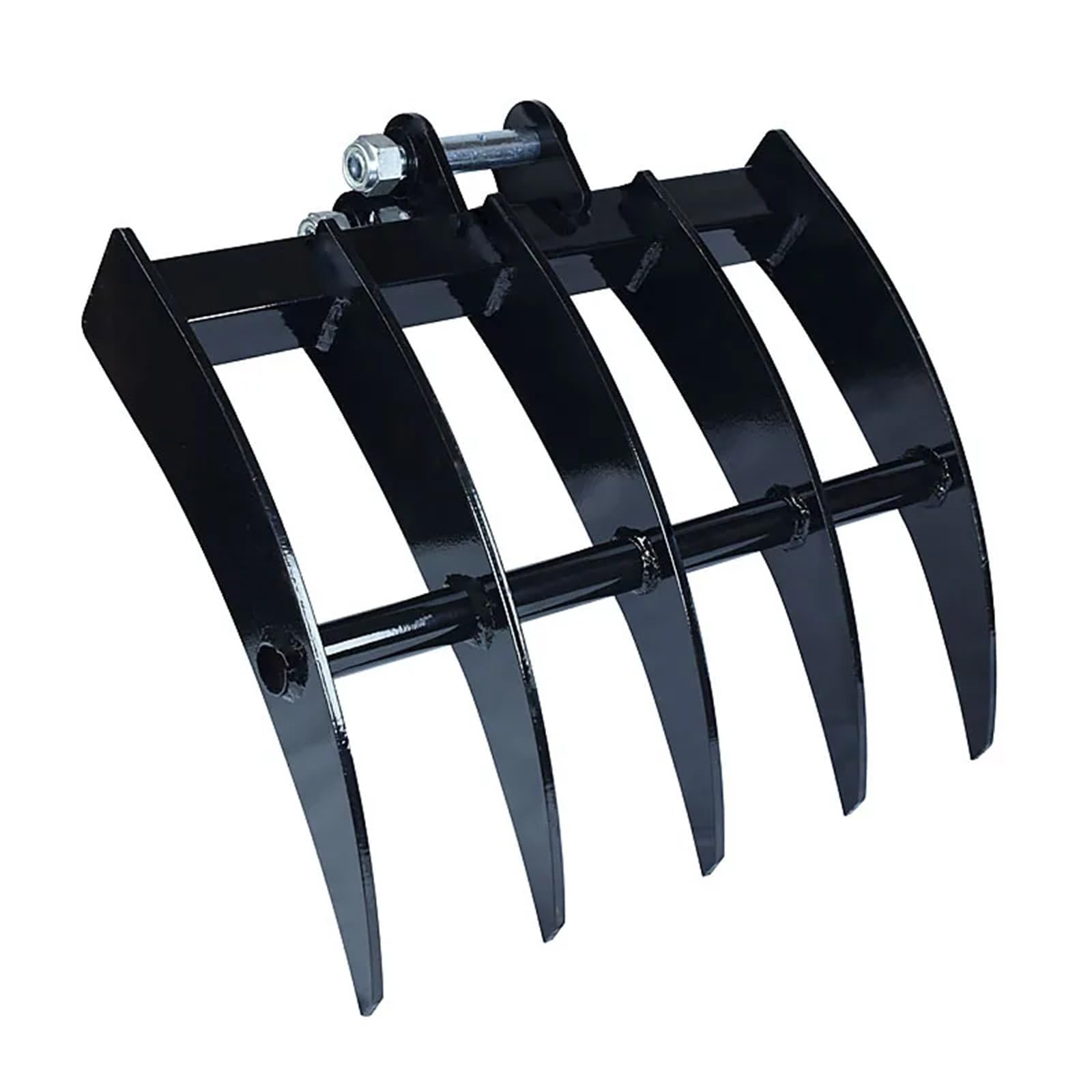 Rastrillo de Suelo de Acero Compatible con miniexcavadora | Implemento de rastrillo de acero for el cuidado del césped y la limpieza de sitios agrícolas.(Rake grey)