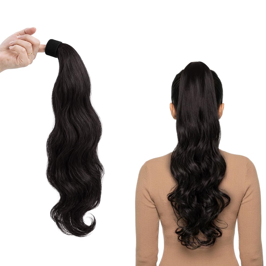 30 Inch Brown Straight Ponytail Hair Extension for Women & Girls | Long Synthetic Clip in Ponytail Hair Extension with Rubber Band | Natural Looking Hairpiece for Daily Wear, Party, Wedding & Festival Styling (Brown)-image-32