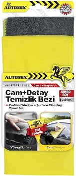 Automix Cam + Detay Temizlik Bezi |  iziksiz ve H zl  Oto Temizlik Bezi