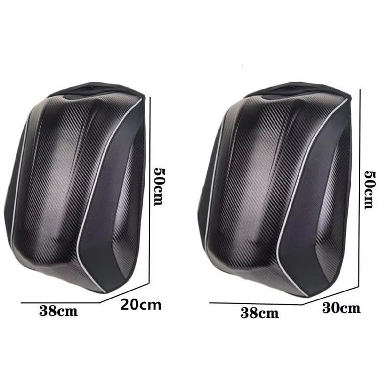 Moto Coda Borsa Borsa Per Casco Da Moto Da 30-48L In Fibra Di Carbonio Con Guscio Rigido Per Viaggi Impermeabile Per Grande Capacità