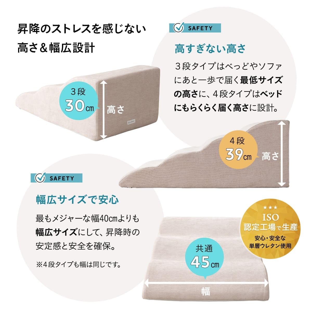Amazon | エムール 大切な家族のためのゆったり 3段 ドッグスロープ 犬