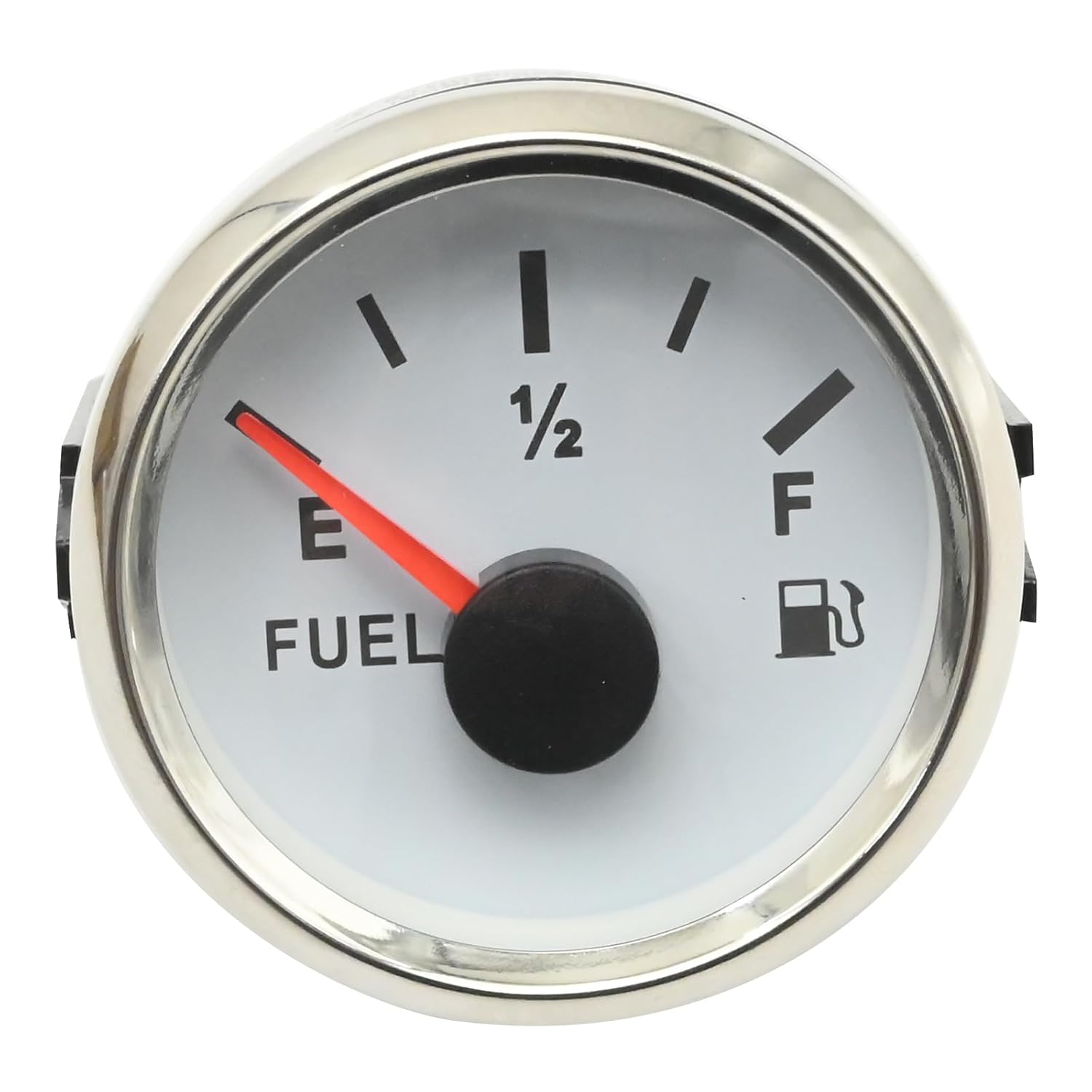 Anxingo 73-10 ohms Boat Fuel Level Gauge, White 52mm 9-32VDC Universal Boat Fuel Gas Tank Meter for Marine Car RV Yacht Motorcycle Automotive