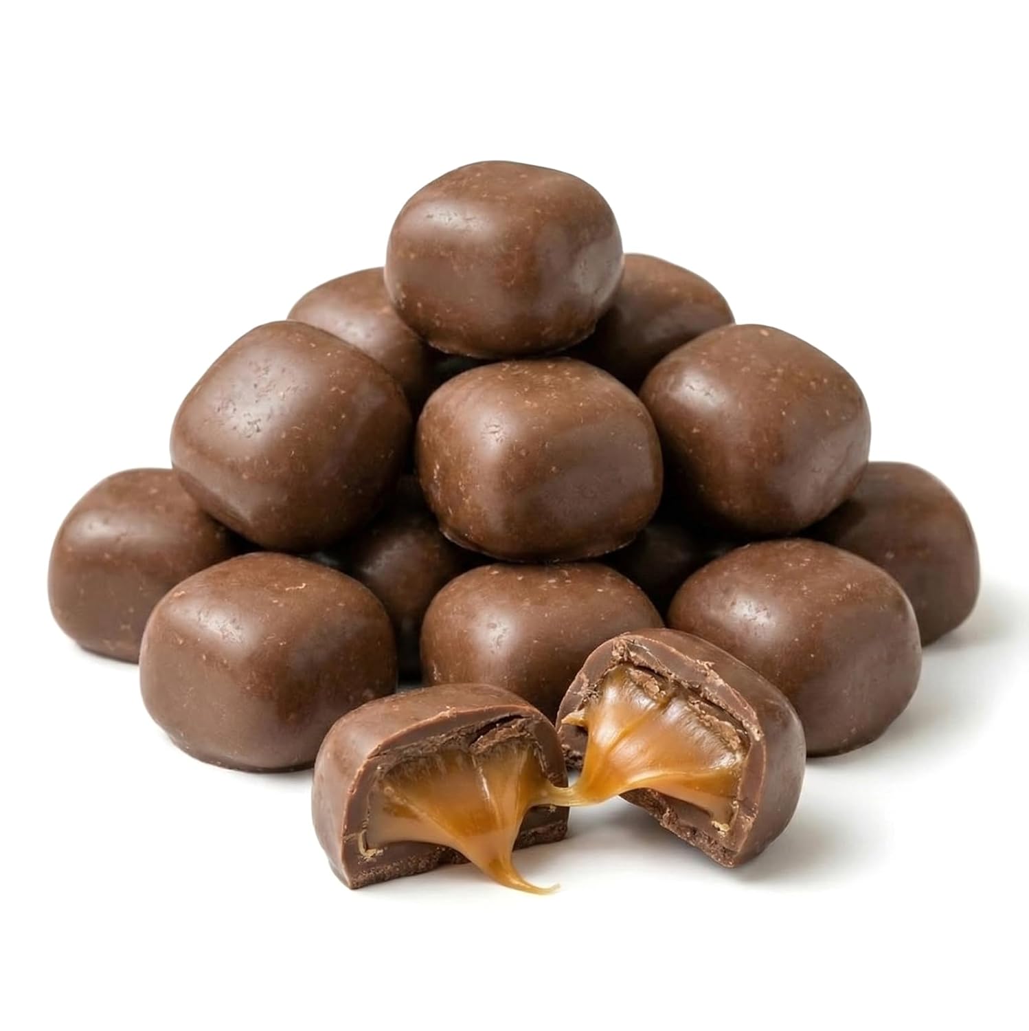 NY Spice Shop Milk and Dark Chocolate Sea Salt Caramels - 3 Pound Chocolate Candy - Sweet & Salty Treats, Chocolate Covered Caramels, Artisan Gift Box, Holiday Sweets & Stocking Stuffers