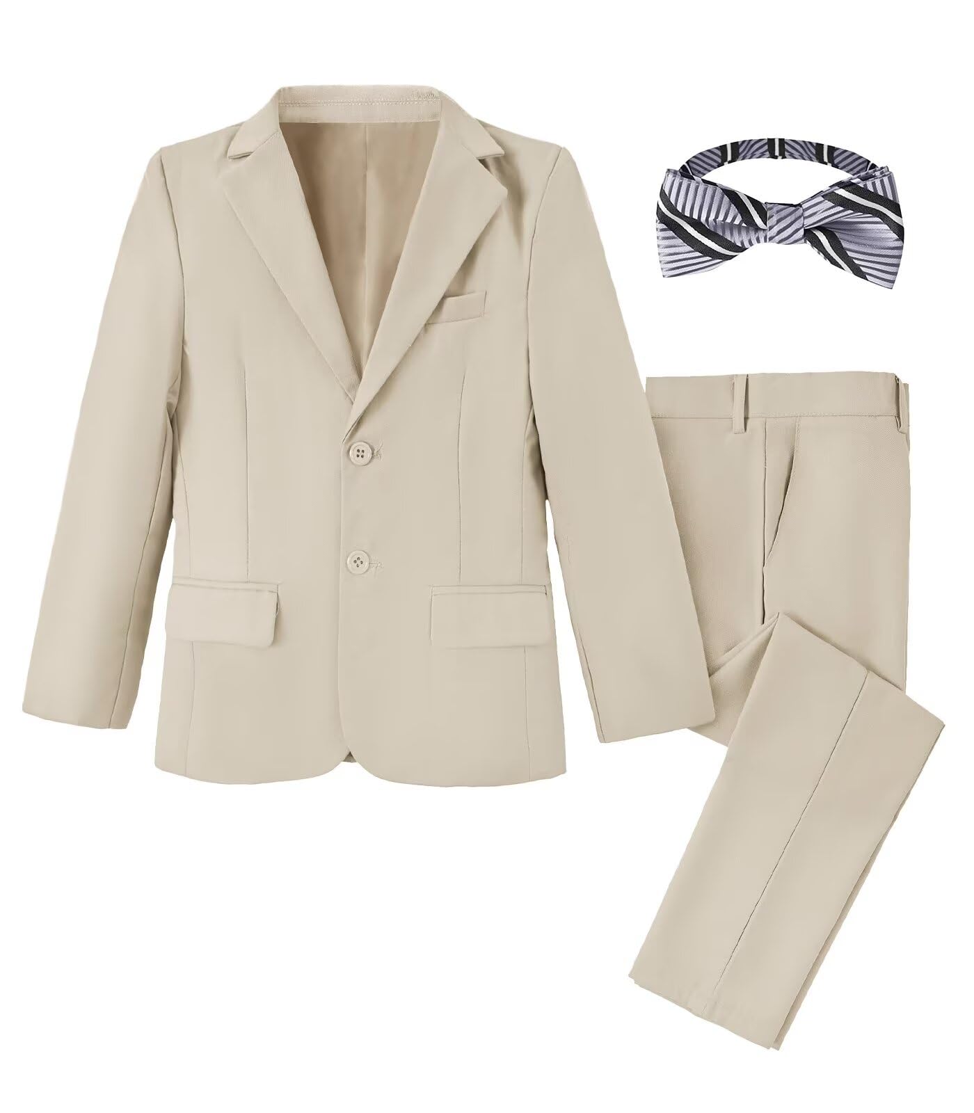 Boys' Suits 2-Piece Formal Slim Fit Suit Set for Boys Wedding Ring Bearer Outfit with Blazer and Pants