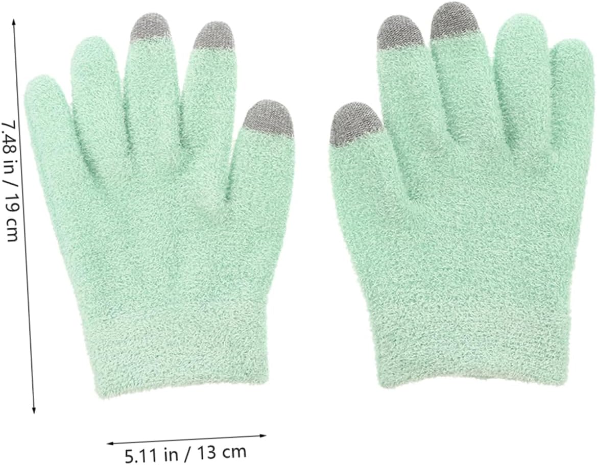 FRCOLOR 2pairs Touchscreen Gloves Moisturizing Gel Socks Set for Dry Hands Spa Gel Gloves for Cold Weather Hydrating Hand Protection