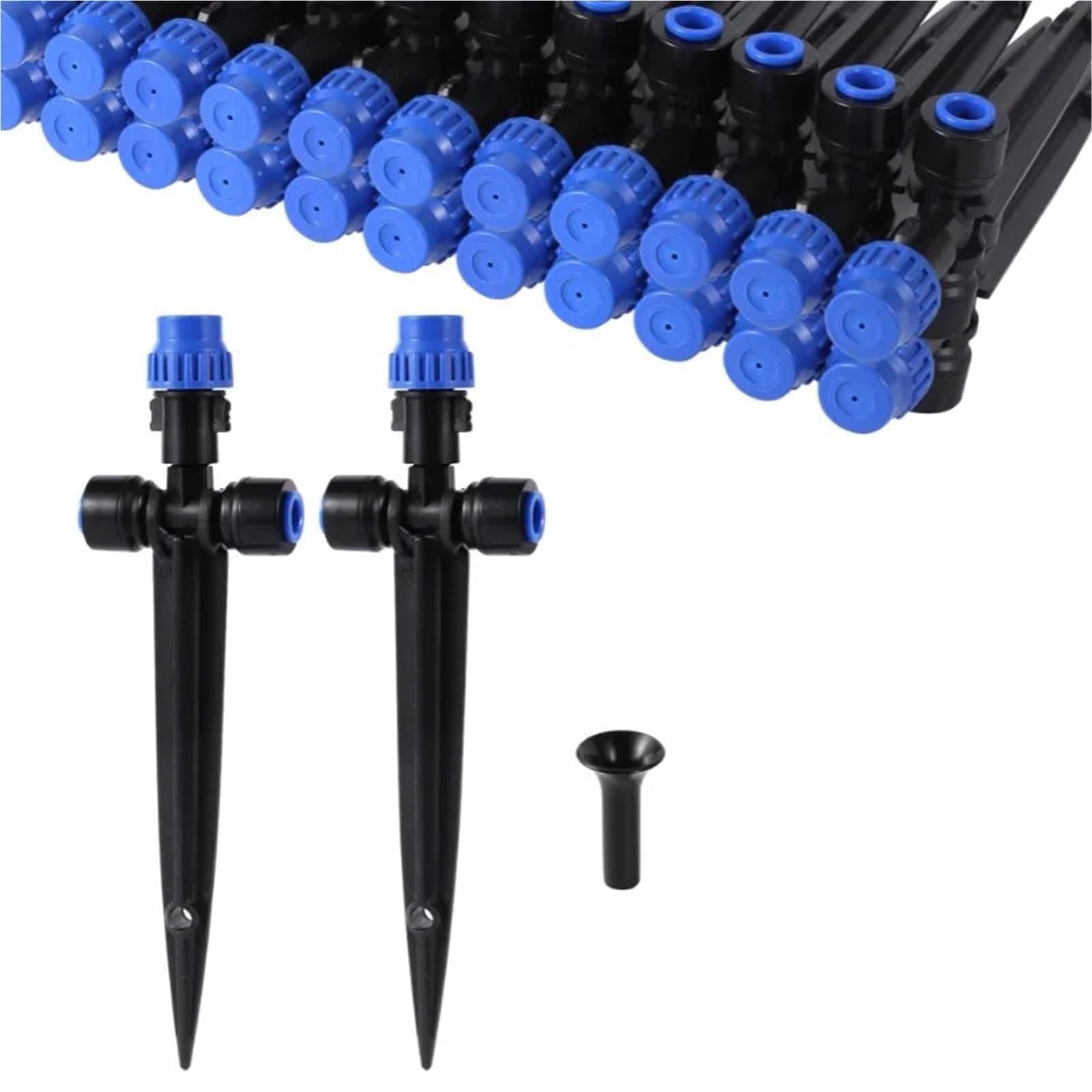 Fournitures de Jardin Goutteur d'irrigation réglable de 1/4" arroseur à 360 degrés Outil d'arrosage Goutte à Goutte Tuyau de 4/7 mm Jardin Cour Serre Fournitures d'irrigation(10 PCS)